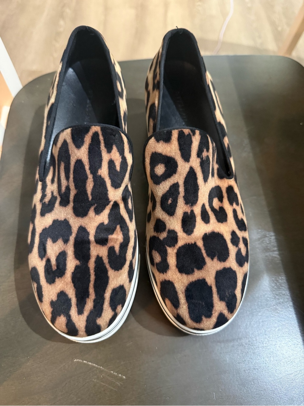 Stella McCartney platform Leopard-Print Slip-On Sneakers